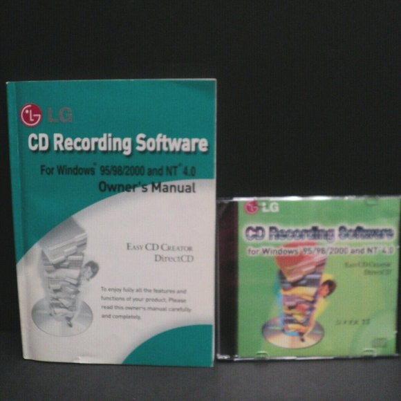 Adaptec LG CD Recording Software Owner's Manual For Windows 95/98/2000, NT 4.0 - Picture 1 of 2